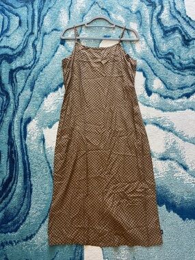 Vans Brown Checker Slip Midi Dress